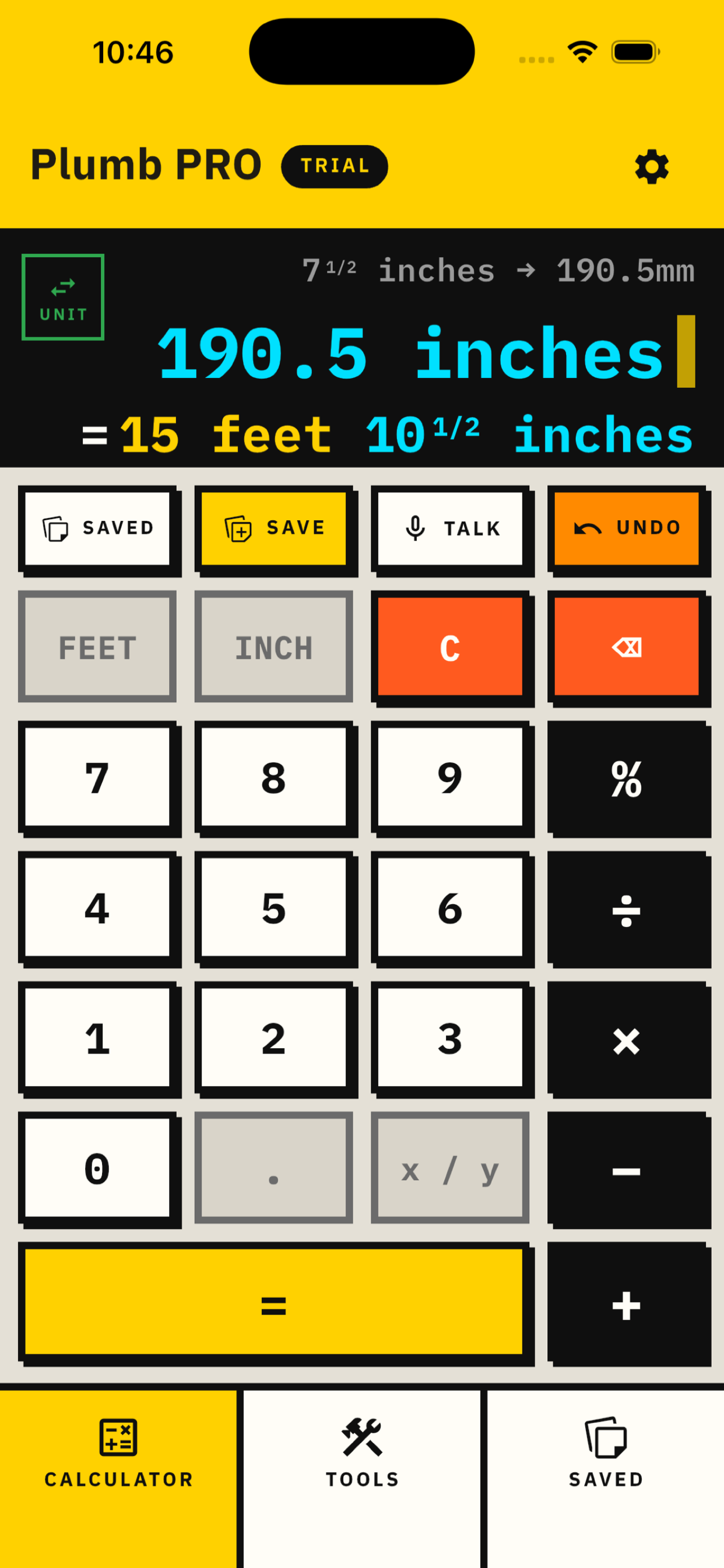 Plumb Calculator iOS