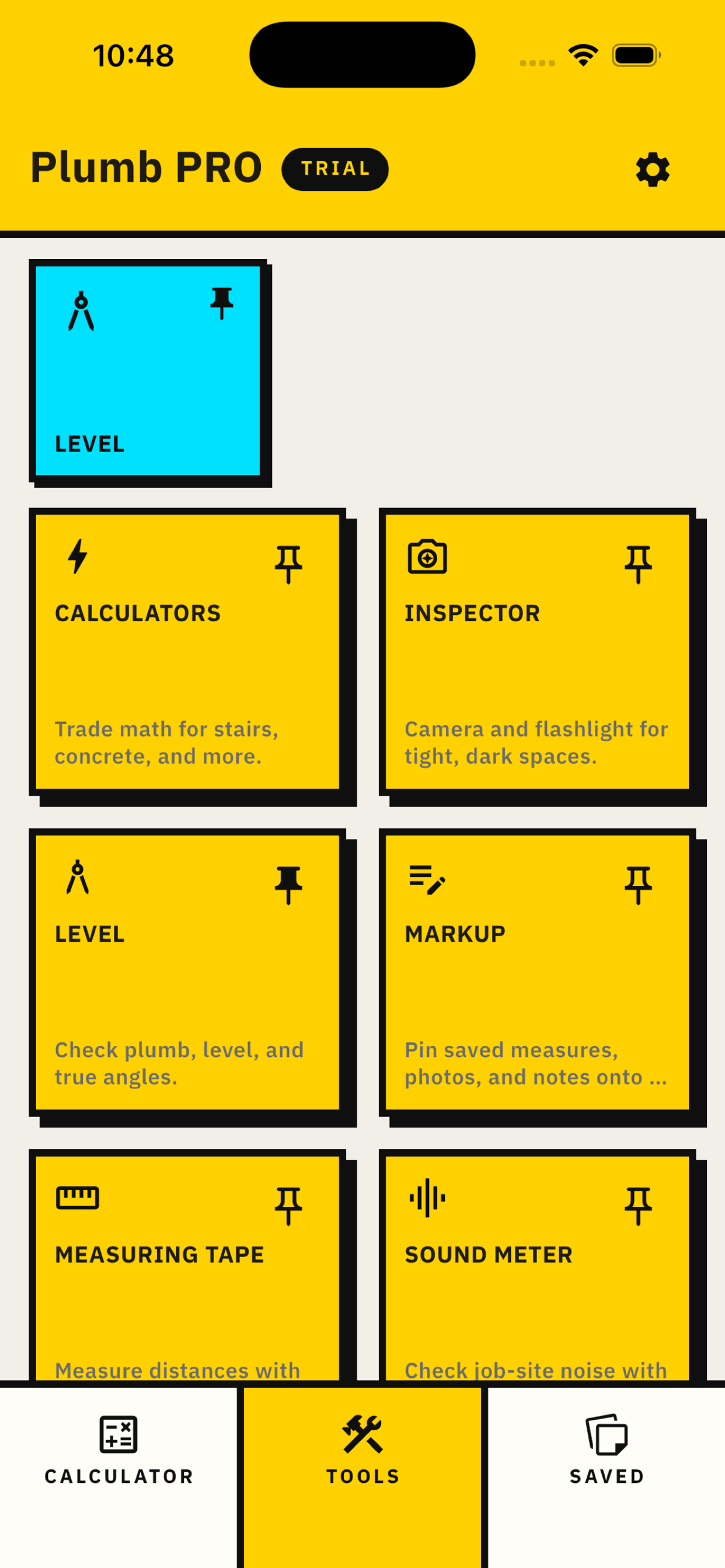 Plumb Pro jobsite tools grid