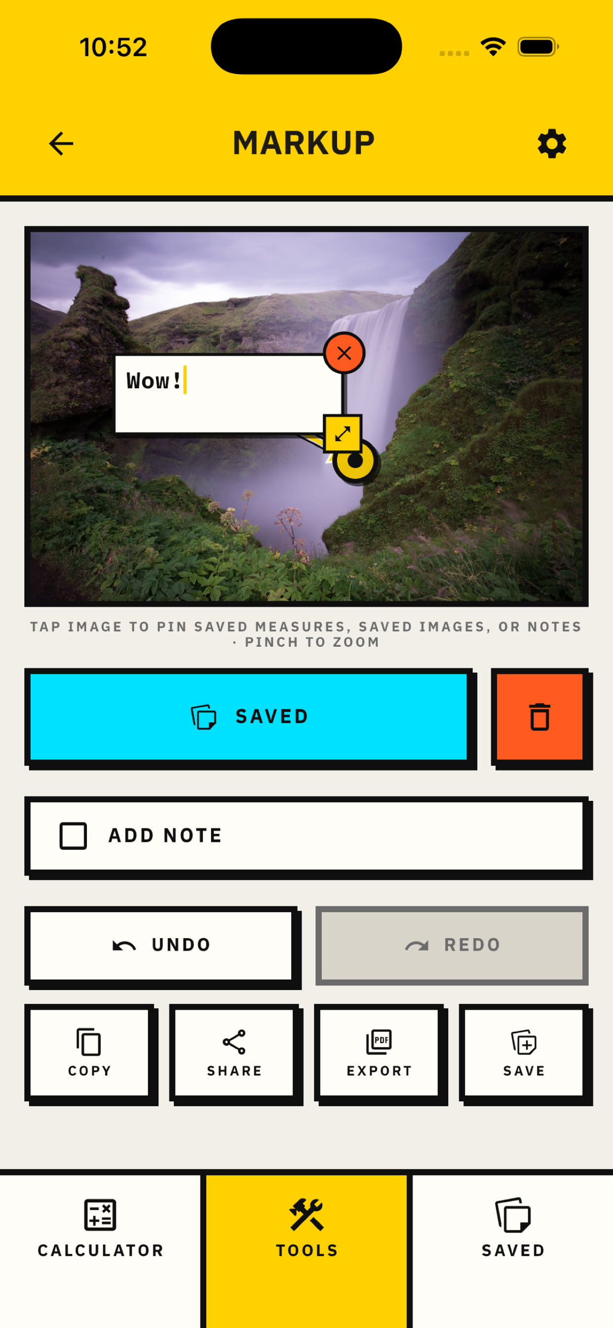 Plumb Pro photo markup screen
